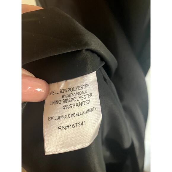 HELLO MOLLY Bet U Wanna Satin Midi Dress Cutout Gown Black Size M US 6 - Picture 6 of 7